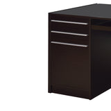 Benzara Contemporary Connect-IT Computer Desk, Brown BM159112 Brown Wood BM159112