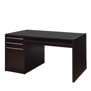 Benzara Contemporary Connect-IT Computer Desk, Brown BM159112 Brown Wood BM159112