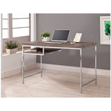 Sleek And Elegant Writing Desk With Shelf, Gray