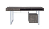 Benzara Elegant Contemporary Style Wooden Writing Desk, Gray BM159200 Gray Wood BM159200