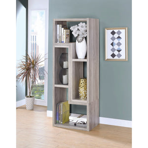 Benzara Modern Style Wooden Bookcase, Gray BM159208 Gray Wood BM159208