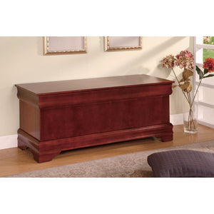 Benzara Traditional Style Wooden Cedar Chest, Brown BM159219 Brown Wood BM159219