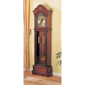 Benzara Old-style Wooden Grandfather Clock with Chime, Brown BM159267 Brown Wood BM159267