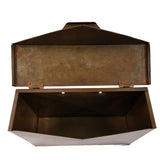 Benzara Spacious Envelope Shaped Wall Mount Iron Mail Box, Copper Finish BM15926 Copper Iron BM15926
