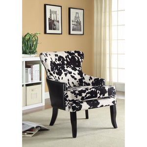 Benzara Intriguingly Comfortable Accent Chair, Black/White BM159280 Black/White  BM159280