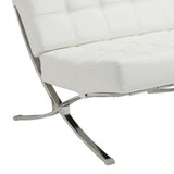 Benzara Comfortably Classy Accent Chair, White BM159284 White PU BM159284