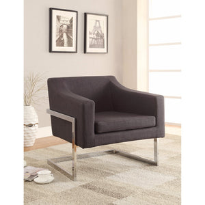 Benzara Dapperly Styled Accent Chair, Gray BM159299 Gray  BM159299