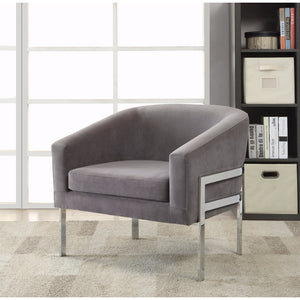 Benzara Significantly Contemporary Accent Chair, Gray BM159308 Gray FABRIC BM159308