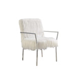 Elegantly Chic Accent Chair, White