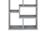 Benzara Modish Wooden Bookcase With Multiple Shelves, Gray BM159410 Gray Wood BM159410