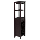 Benzara Smart Looking Wine Cabinet, Espresso Brown BM159993 Espresswo Brown MDF & RBW BM159993