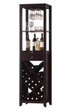 Benzara Smart Looking Wine Cabinet, Espresso Brown BM159993 Espresswo Brown MDF & RBW BM159993