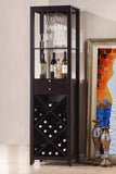 Benzara Smart Looking Wine Cabinet, Espresso Brown BM159993 Espresswo Brown MDF & RBW BM159993