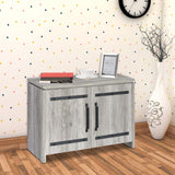 Benzara Spacious Wooden Accent Cabinet, Gray BM160269 Gray Wood BM160269