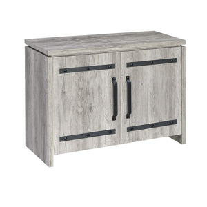 Benzara Spacious Wooden Accent Cabinet, Gray BM160269 Gray Wood BM160269