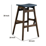 Benzara Mid-Century Modern Angled Bar Stool, Brown And Gray ,Set of 2 BM160810 Brown And Gray Wood & Leather BM160810