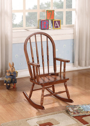 Benzara Elegant Wooden Rocking Chair, Tobacco Brown BM162981 Brown Wood ? Engineered Wood BM162981