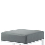 Benzara Metal Counter Height Stool, Grey BM163691 Chrome & Gray Metal & Leather BM163691