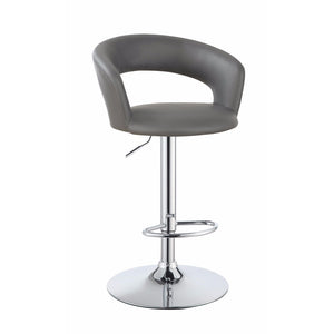 Benzara Contemporary One Piece Bar Stool, Gray BM163754 Gray  BM163754