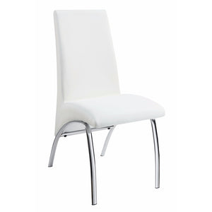 Benzara Contemporary Dining Chair, White, Set of 2 BM163765 White MDF BM163765