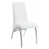 Contemporary Dining Chair, White, Set of 2