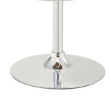 Benzara Adjustable Bar Height Stool, Cream & Walnut BM163783 Cream & Brown Wood Leather & Metal BM163783