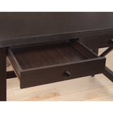 Benzara Spaciously Designed Wooden Computer Desk, Brown BM163907 Brown Wood BM163907