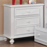 Benzara Wooden Night Stand With 2 Drawers, White BM166145 White Wood BM166145