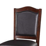 Benzara Wooden Armless High Chair, Espresso Brown & Black, Set of 2 BM166594 Brown & Black Color: Espresso Rubber Wood Plywood BM166594