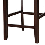 Benzara Classic Wooden Armless High Chair, Brown & Black, Set of 2 BM166597 Brown & Black Anacardium Wood BM166597