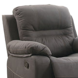 Benzara Leatherette Rocker Recliner In Gray BM166726 Gray Plywood Solid Pine Fiber BM166726