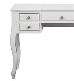 Benzara Cherub Vanity Set Featuring Stool And Mirror White BM167188 White Rubber wood MDF / Birch Veneer BM167188