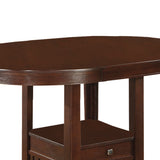 Benzara Counter Height Dining Table, Warm Brown BM168044 Brown Wood BM168044