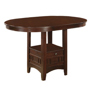 Benzara Counter Height Dining Table, Warm Brown BM168044 Brown Wood BM168044