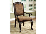 Benzara Arm Chair, Cherry Brown BM168996 Brown Wood Fabric BM168996
