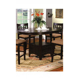 Benzara Oval Counter Height Table, Espresso Brown BM169048 Brown Wood BM169048