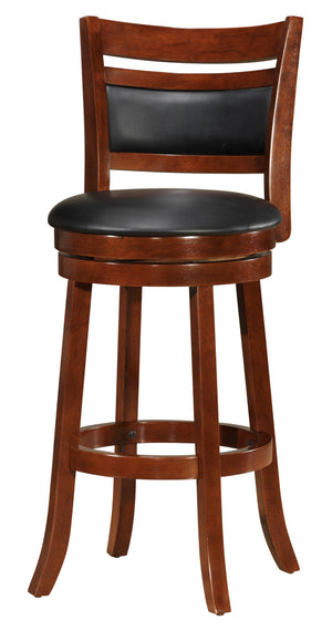 Benzara 24-Inch Counter Height Swivel Barstool, Brown BM170296 Brown Wood BM170296