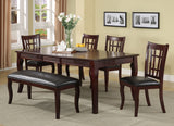 Benzara Wooden Dining Chair Set of 2, Cherry Brown BM170324 Brown Wood BM170324