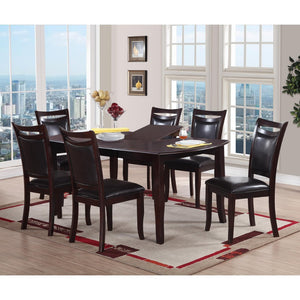 Benzara Rectangular Wooden Dining Table with Butterfly Leaf and Tapered Legs, Brown BM171275 Brown Anacardium Wood Birch Veneer MDF BM171275