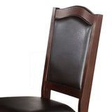 Benzara Rubber Wood Dining Chair, Set Of 2, Brown And Black BM171511 Brown And Black Rubber Wood Plywood BM171511