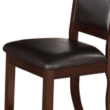 Benzara Rubber Wood Dining Chair, Set Of 2, Brown And Black BM171511 Brown And Black Rubber Wood Plywood BM171511