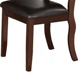 Benzara Rubber Wood Dining Chair, Set Of 2, Brown And Black BM171511 Brown And Black Rubber Wood Plywood BM171511