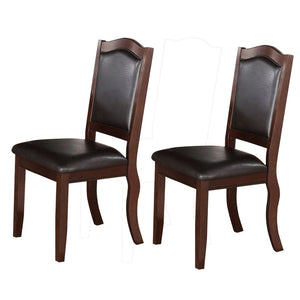 Benzara Rubber Wood Dining Chair, Set Of 2, Brown And Black BM171511 Brown And Black Rubber Wood Plywood BM171511