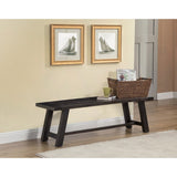 Benzara Bench In Acacia Wood Gray BM171831 Gray Acacia Solids BM171831