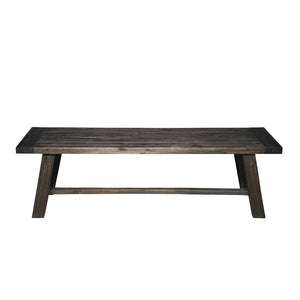 Benzara Bench In Acacia Wood Gray BM171831 Gray Acacia Solids BM171831