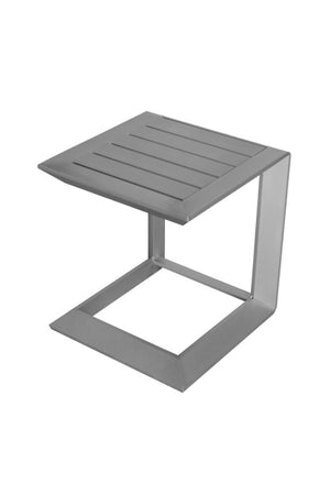 Benzara Aluminum Side Table, Silver BM172088 SILVER Aluminum Frame BM172088