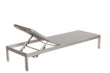 Benzara Anodized Aluminum Modern Patio Lounger In Gray BM172096 Gray Aluminum BM172096