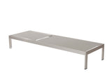 Benzara Anodized Aluminum Modern Patio Lounger In Gray BM172096 Gray Aluminum BM172096