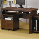 Benzara Computer Desk, Brown BM172231 Brown Wood BM172231