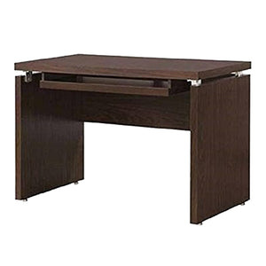 Benzara Computer Desk, Brown BM172231 Brown Wood BM172231